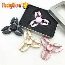 1 шт., металлический Спиннер-Спиннер, розовое золото, оранжевый, розовый, черный треугольник, Спиннеры для аутизма, помощи, фокусировки, тревога, Тре-Спиннер, Edc, детские игрушки