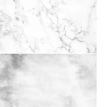

Double-Sided White Marble Texture And Light Gray Cement Wall Pattern Background Cake Tabletop Photography Filming Booth Pictures