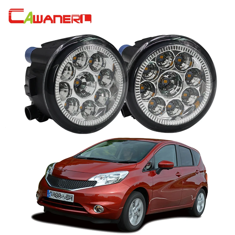 Cawanerl 1 Pair Car Left Right Fog Light LED Light Daytime Running Light White Blue Orange