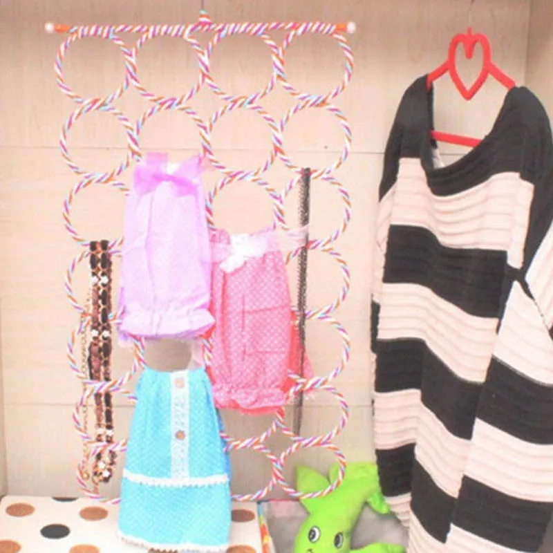 

9/12/16/28 Rings Foldable Hanger Holder Space Saving Wardrobe Closet Organizer for Socks Tie Scarf Belt Shawl TB Sale