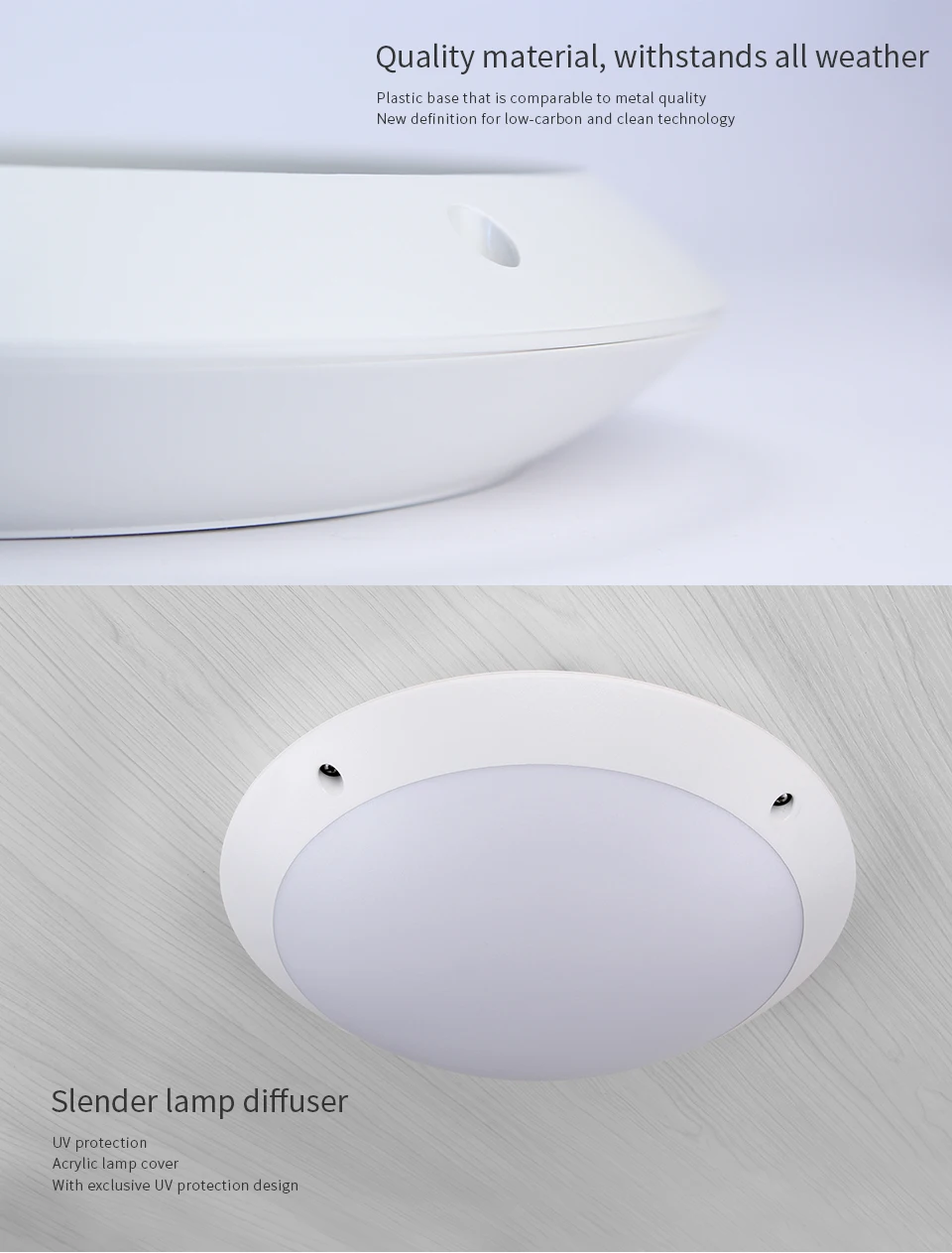 Água ao ar Lâmpada do Teto Difusor de Proteção Luz de Teto Dia300mm Savia Led 12 w 15 w Ip66 à Prova d' Livre Indoor Led Smd Led uv Plástico 6 diffuser lamp