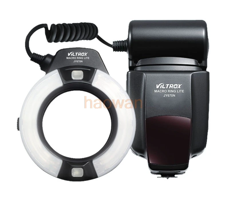 

JY670N Macro Close-Up ttl Ring LED Flash Speedlite for Nikon D3200 D3300 D5200 D5500 d7100 D7200 D800 d600 D700 D90 d3 camera