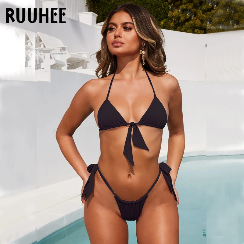 

RUUHEE Brazilian Bikini 2019 Swimwear Women Swimsuit Bathing Suit Women Adjustable Sexy Bikini Set Female Beach Wear Biquinis
