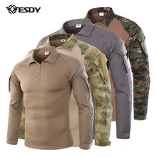 Новая тактическая Мужская рубашка CS стрельба камуфляж боевой Открытый быстросохнущая одежда для рыбалки Туризм обучение Кемпинг Охота Одежда