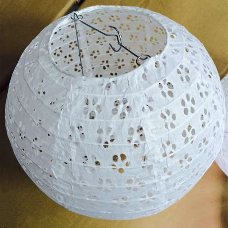 Высокое качество 7 размер белый полый круглый бумажный фонарь шар праздничные принадлежности Китайский бумажный фонарь для украшения свадебной вечеринки