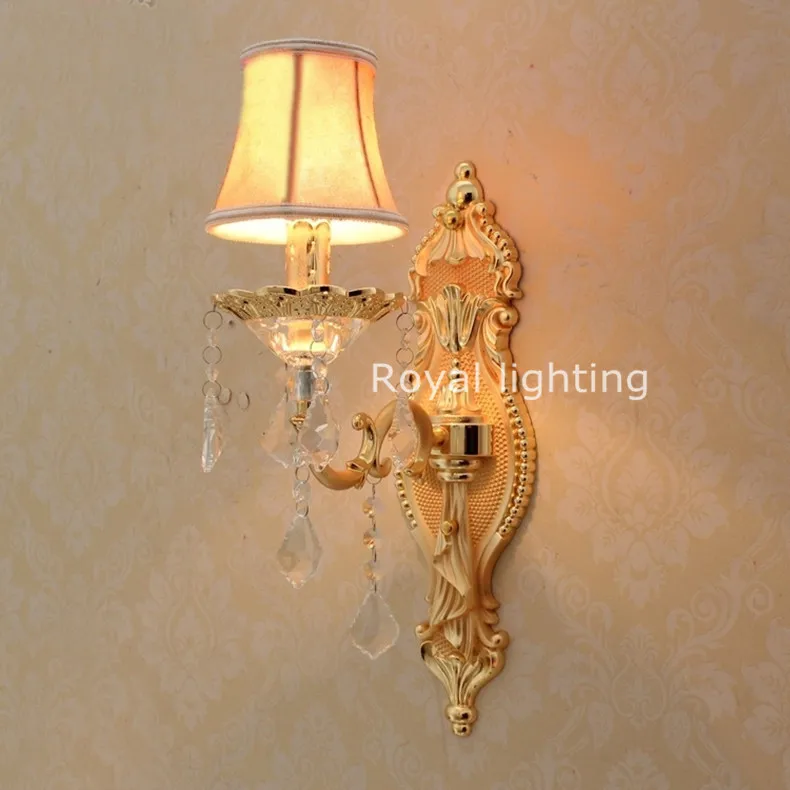 Free shipping wall Sconce Wholesale price led wall lights with fabric shade modern Wall lamps ...