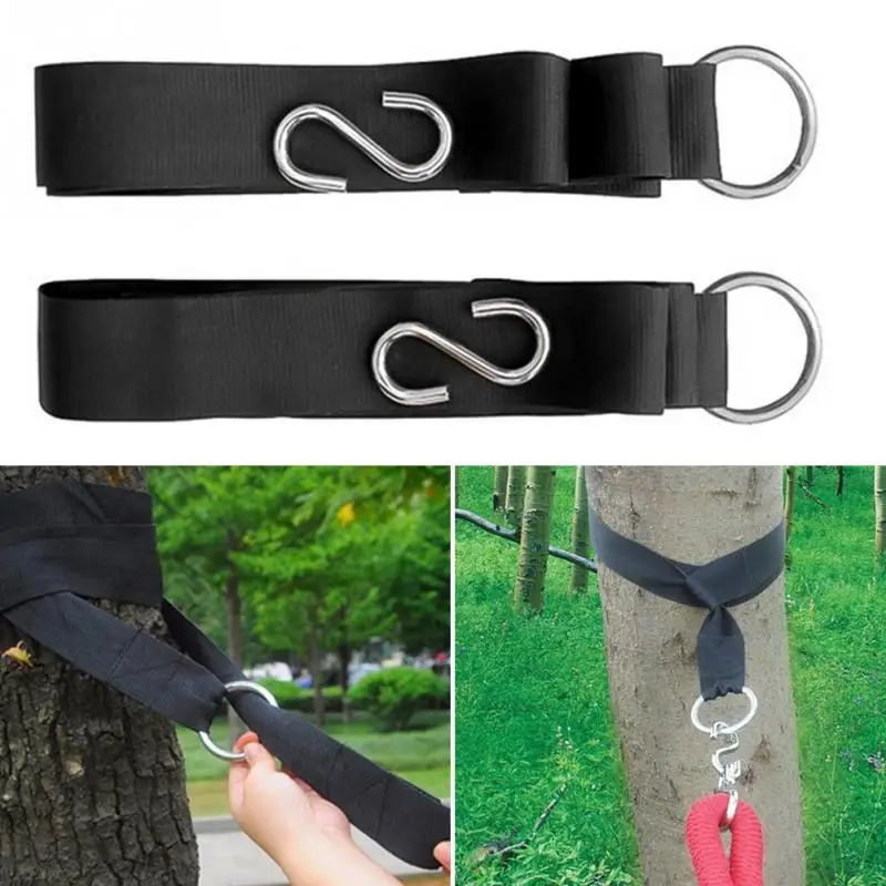 

2pcs Hammock hanging belt hammock strap rope with metal buckle Hook