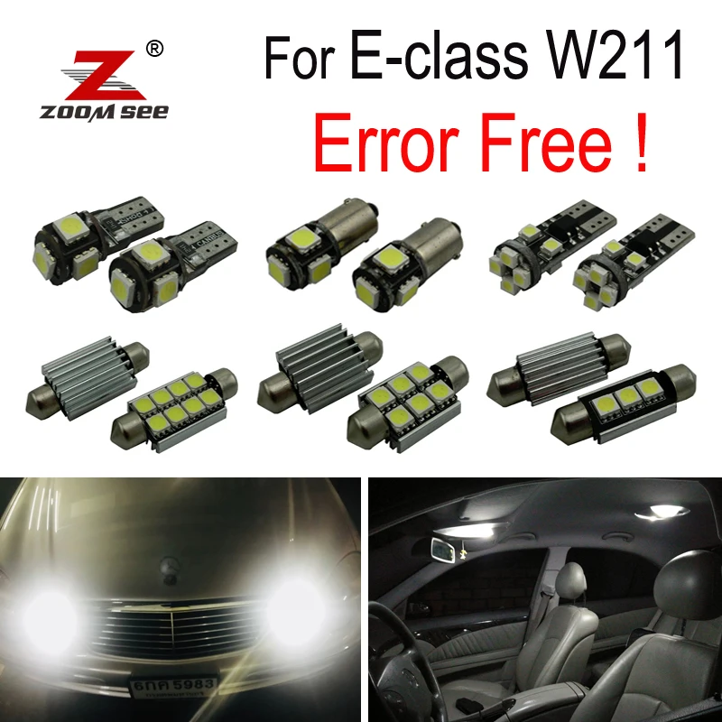 Mercedes E Class W212 Error Free Interior Car Led Lights Bulb Kit Xenon White Interior Lighting Vehicle Parts Accessories