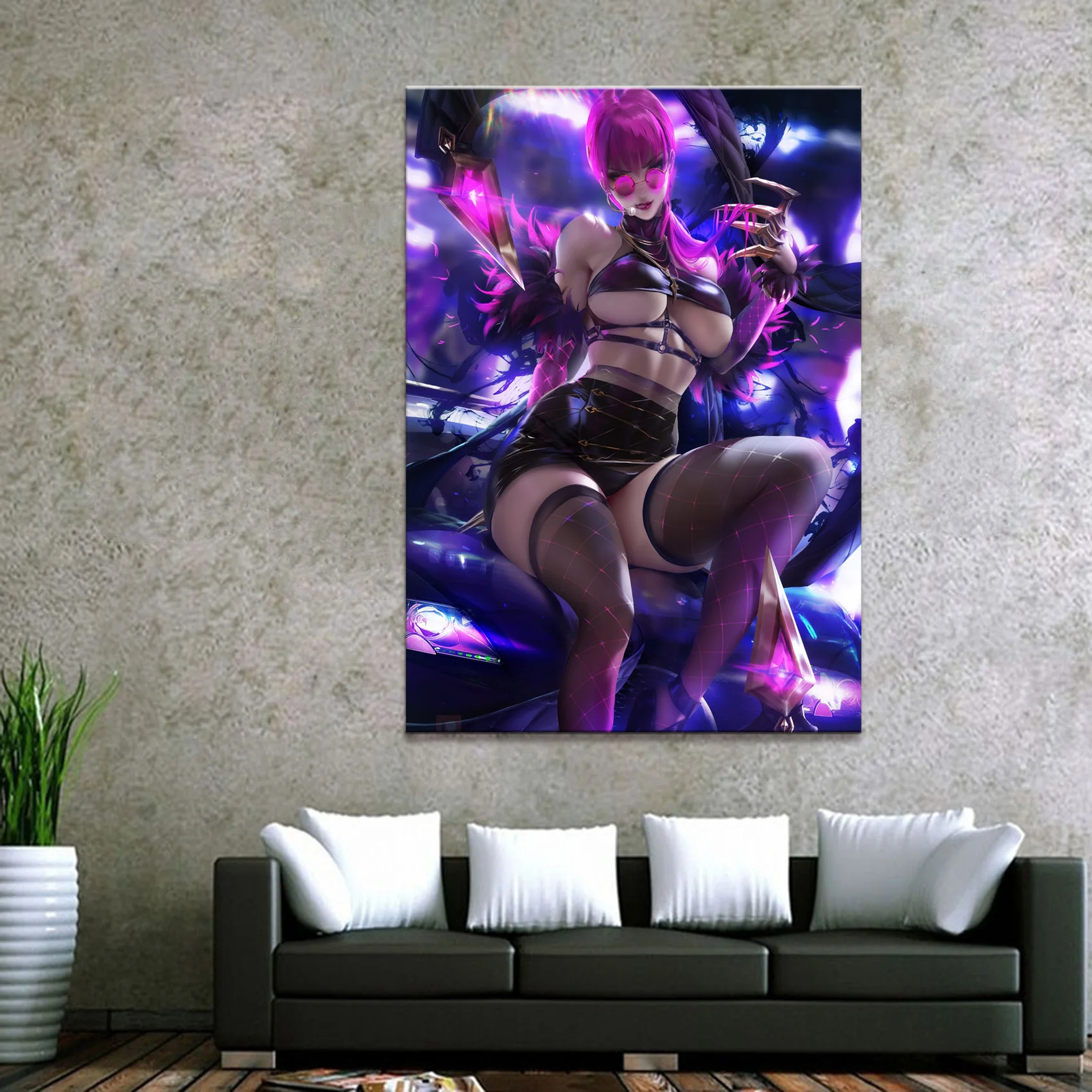 

1 Piece LOL League of Legends Evelynn Game Poster Canvas Paintings Wall Sexy Girl Art for Home Decor Poster Canvas Wholesale