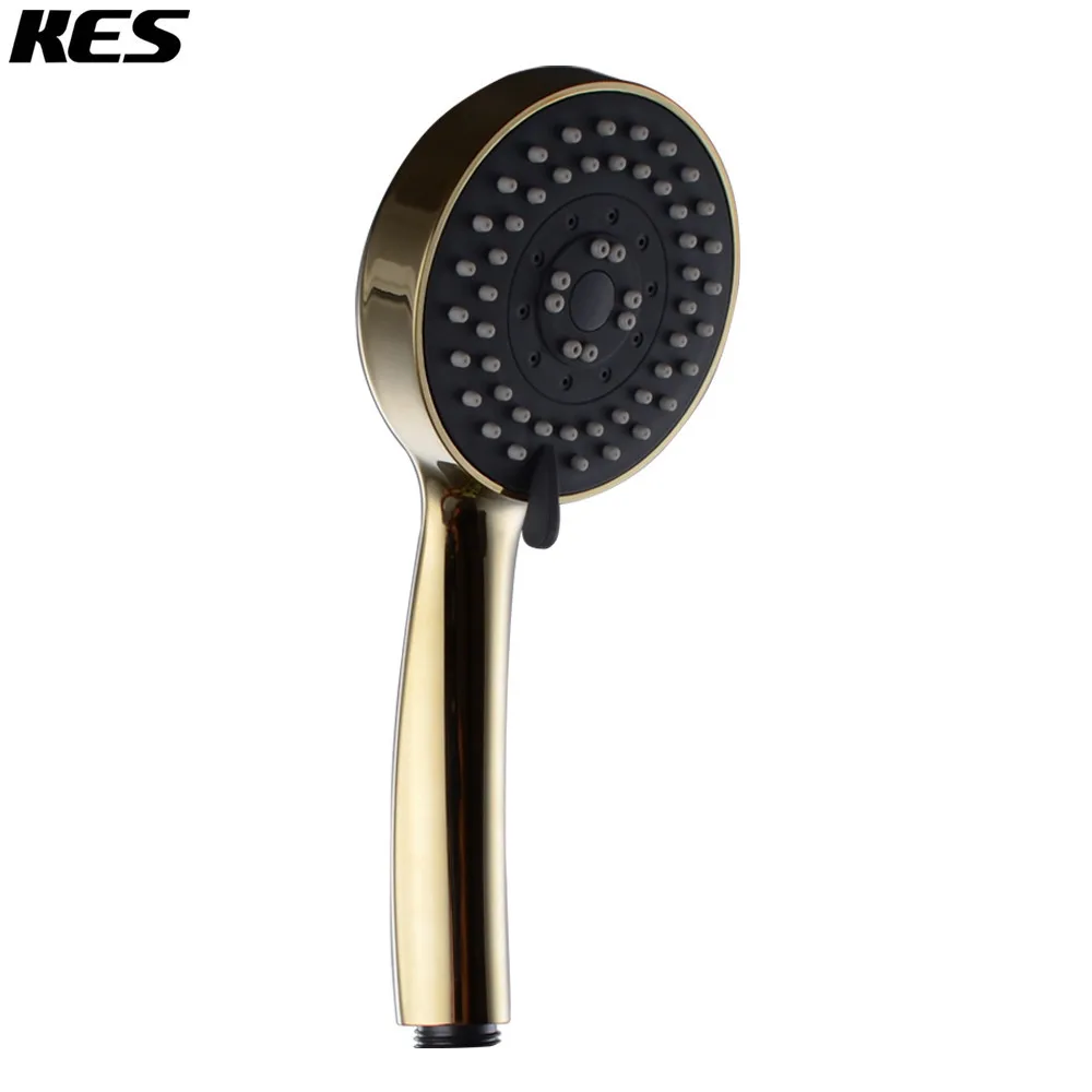 

KES P502-4 Bathroom Replacement FIVE Setting Handheld Shower Head, Golden
