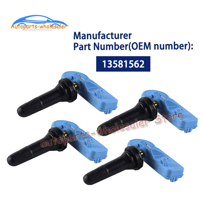 

4 PCS 13581562 13581561 20922901 22853740 For GMC Buick Cadillac Chevrolet Car TPMS Tire Pressure Monitoring System 433MHZ
