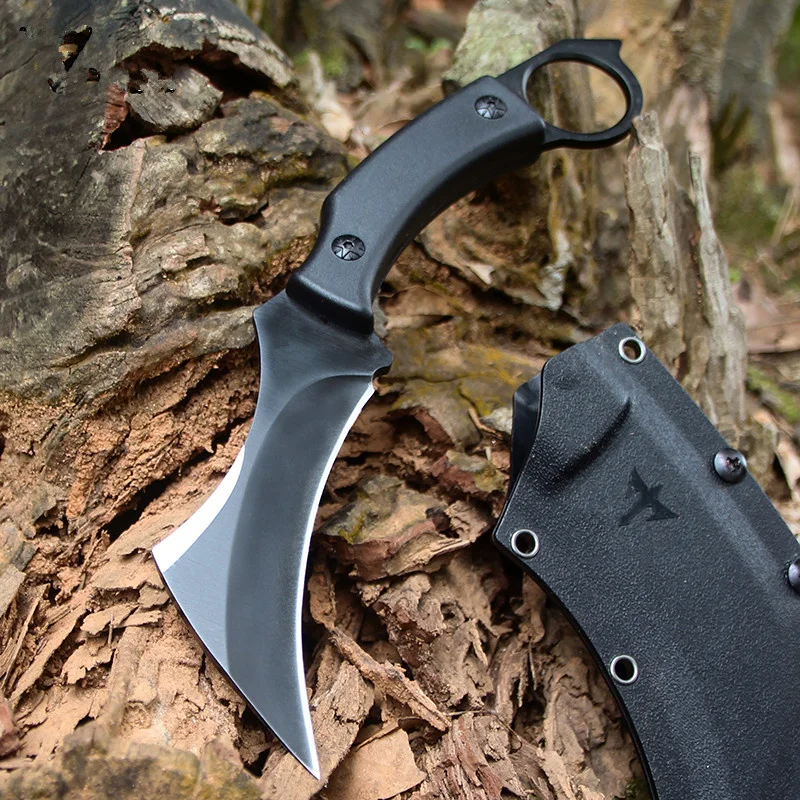 عالية صلابة الجيش التكتيكية Karambit سكين في الهواء الطلق مخلب المنجل الصيد شفرة مثبتة السكاكين القتالية بقاء والعتاد التخييم EDC أداة