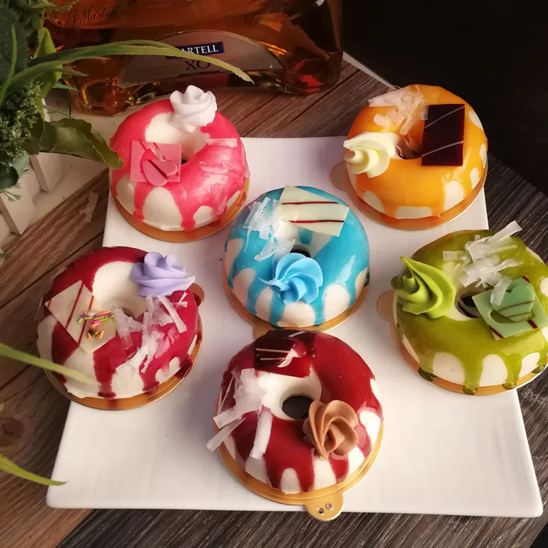 6 шт. набор Искусственный Поддельный хлеб пончики имитационная модель украшение дома ремесло игрушка кухня ролевые игрушки для детей - Цвет: 6pcs a set
