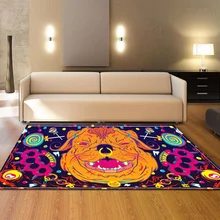 Современные ковры для гостиной, спальни, детей, с 3D изображением животных, фруктов, мультипликационных персонажей, буррито, круглое одеяло, коврик для дома