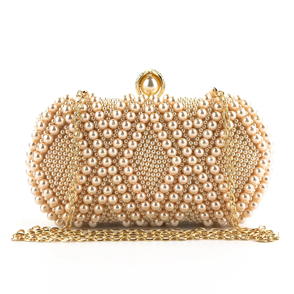 

New Women's Handmade Beaded Bag European and American Fashion Ladies Diamond Evening Bag for Women Chain Shoulder Messenger Bags