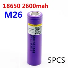 LiitoKala 100 original for M26 18650 10A 18650 li ion rechargeable 2600 mah power battery backup