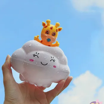 

5pcs Plastic Baby Bath Toys Kids Bathroom Play Water Spraying Tool Cloud Educational Shower Toys Baby Shampoo Bath Floating Toy