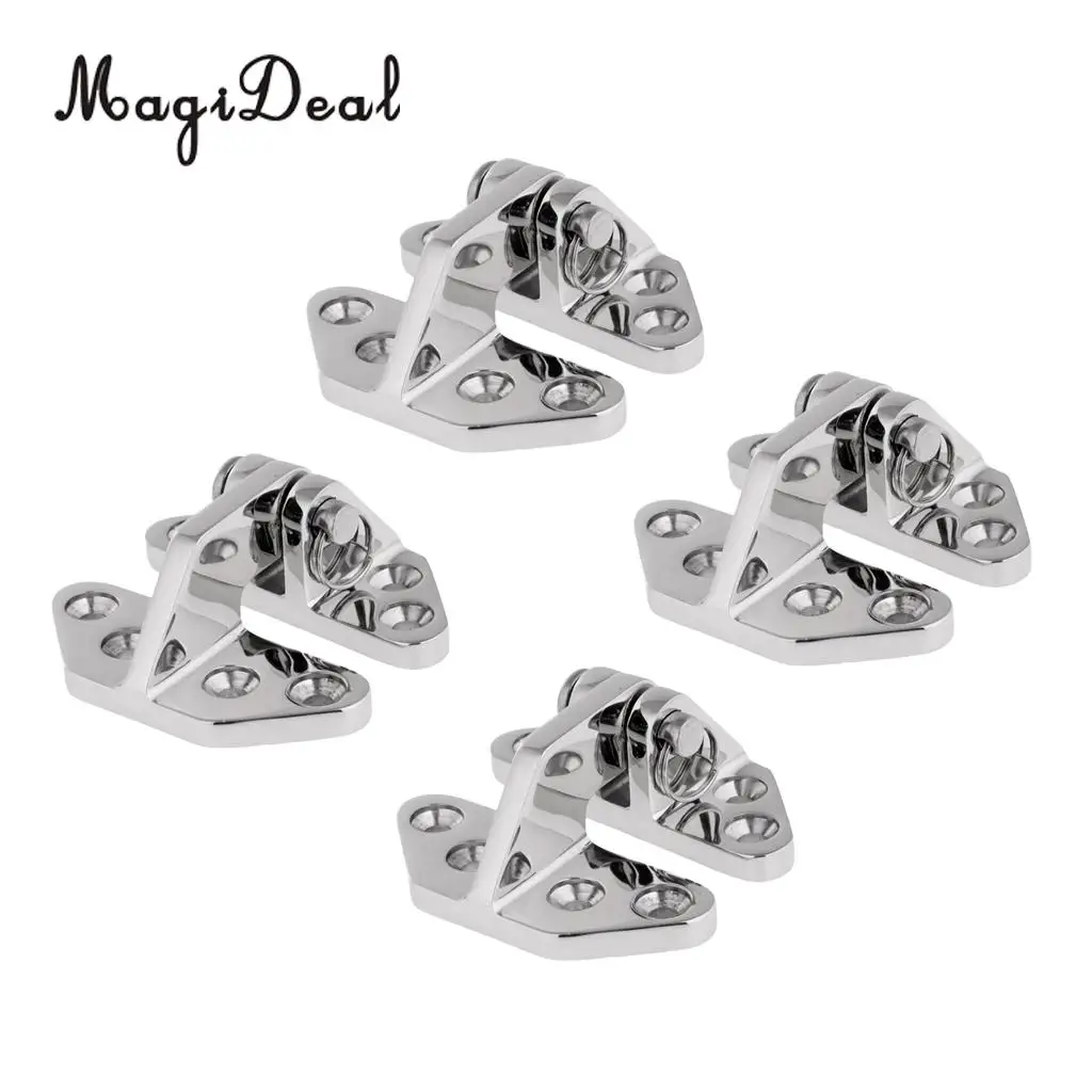4 Pieces Durable 316 Stainless Steel Hatch Hinge with Removable Pin Marine Boat Hardware