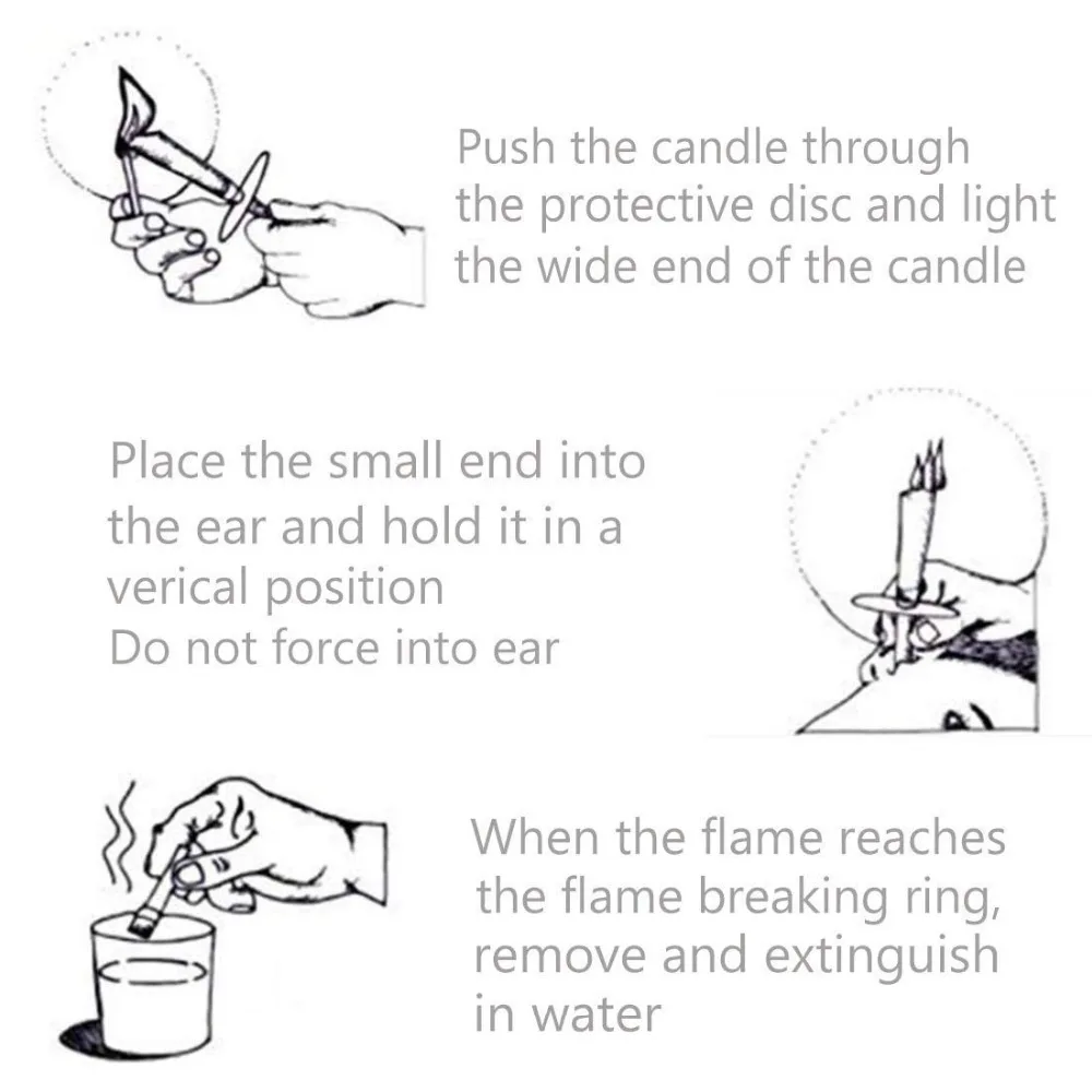 Ушной воск для удаления свечи натуральные ушные свечи из пчелиного воска 10 ушной воск для удаления-10 шт с защитными дисками и ватным тампоном