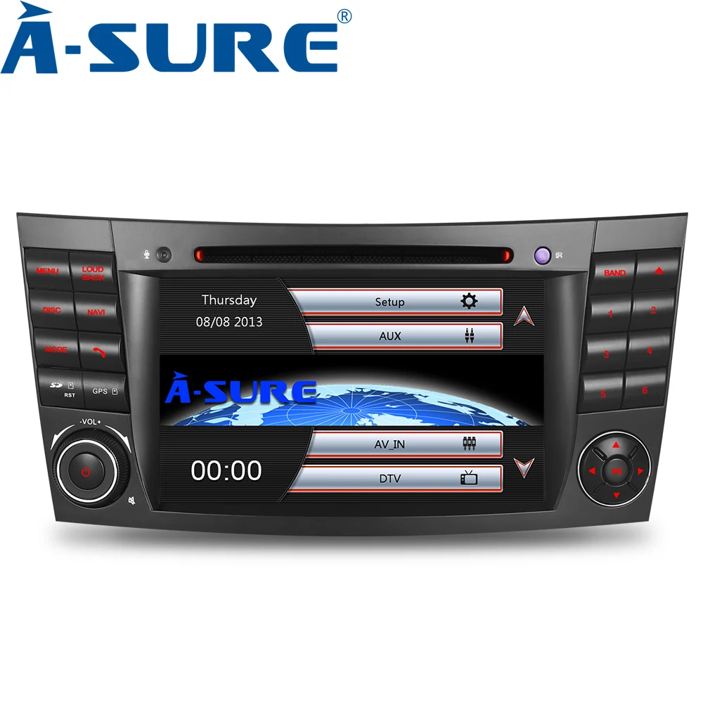 A-Sure 2 Din Авто Радио DVD gps Sat навигация для Mercedes-Benz E/CLS/G класс W211 W219 Bluetooth RDS DAB+ SWC BT CD