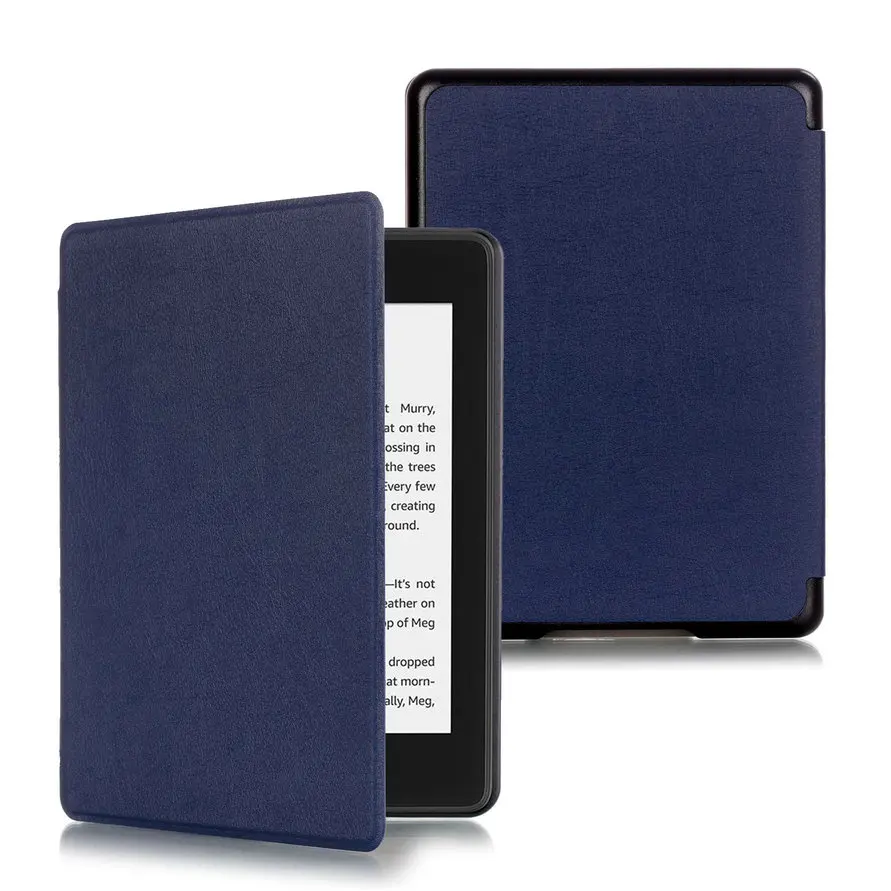 Для Amazon Kindle Paperwhite 4(подходит только 10th Gen, Release) чехол для электронной книги тонкий кожаный чехол-книжка с рисунком умный чехол - Цвет: KPW-4-navy