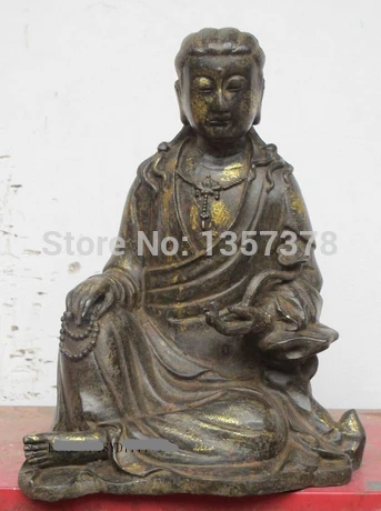 

shitou 00889 10"Tibet Tibetan Bronze Ru Yi Buddha beads Sitting guanyin Drolma Kwan yin