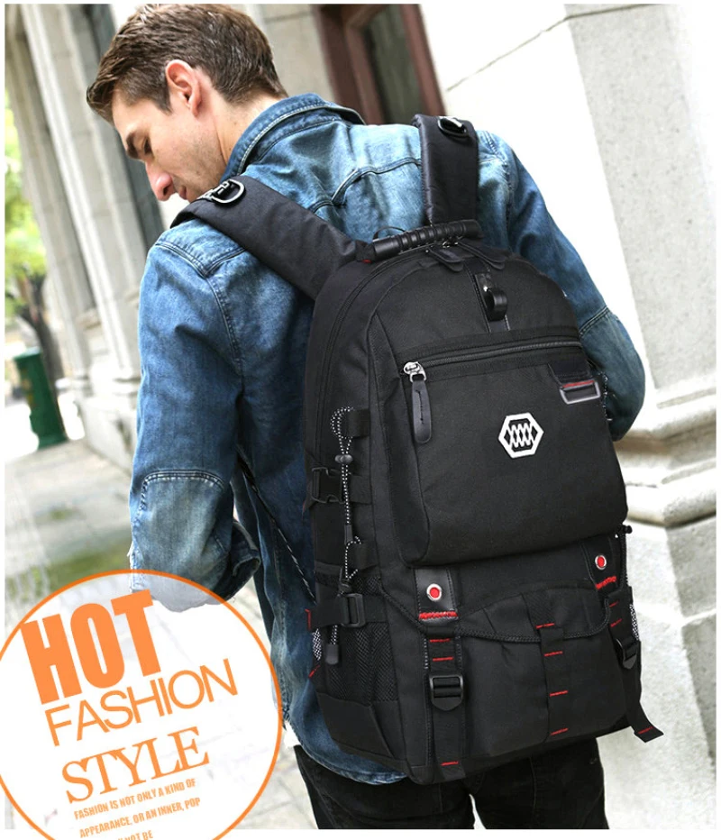 JKBW USB Charging 15.6'' Laptop Backpack Traveling Hiking Backpack Large Capacity Versatile Utility Backpack for Men (6)
