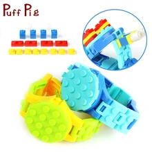 DIY Творческие дети часы база пластин строительные блоки, совместимые Legoed классический опорная плита город рисунках Развивающие детские игрушки
