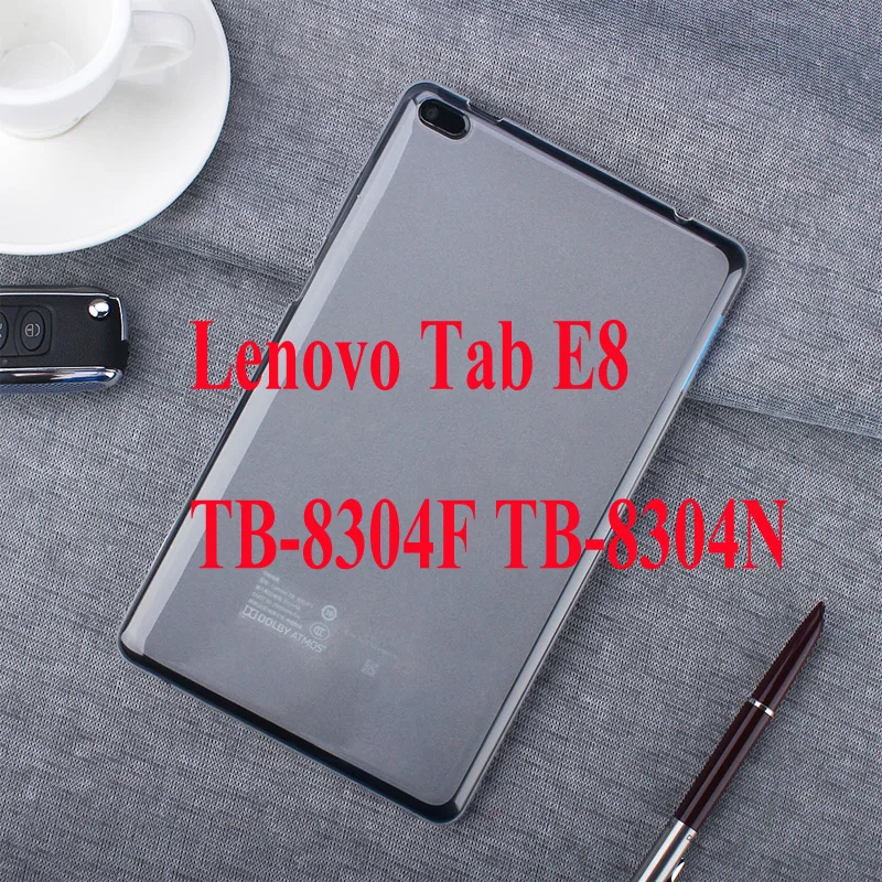 TPU Подставка для планшета для lenovo Tab E8 Силиконовая задняя крышка из ТПУ для lenovo Tab E8 TB-8304F/L 8,0 дюймов чехол для планшета+ пленка ручка - Цвет: TPU