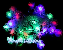2m 20 LED String Light Battery Powered Pine Cone Christmas Tree Holiday Xmas Wedding Patio Pathway Decoration Luminary Twinkle