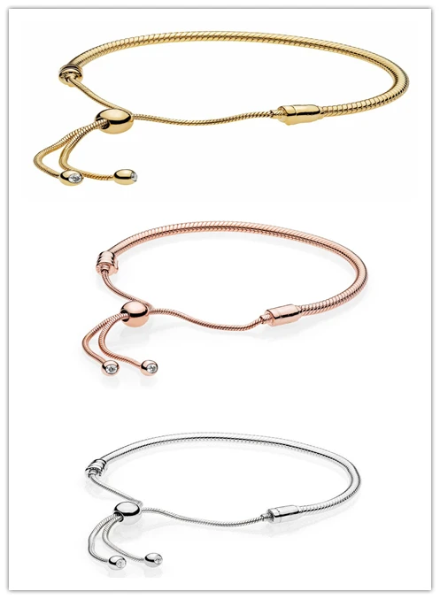 

SHINETUNG 1:1 S925 Sterling Silver Bracelet Charm Sliding Bracelet Fashion Jewelry For Women And Girls