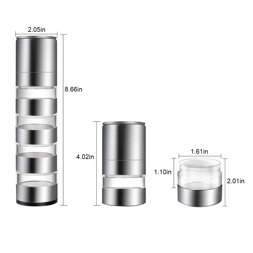 Домашний кухонный смеситель гаджет Регулируемый многослойный соль перец мельница для специй мельница