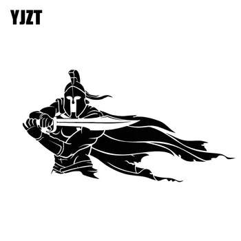

YJZT 14.5*7.6CM Roman Handsome Warrior Leader Car Sticker Decal Soldier Black/Silver Covering The Body Vinyl C21-0106