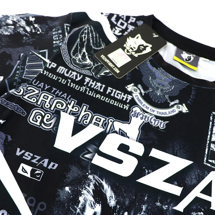 VSZAP Mma Rashguard спортивная рубашка мужская футболка для бега компрессионная футболка для фитнеса Спортивная футболка для мужчин Jiu Jitsu