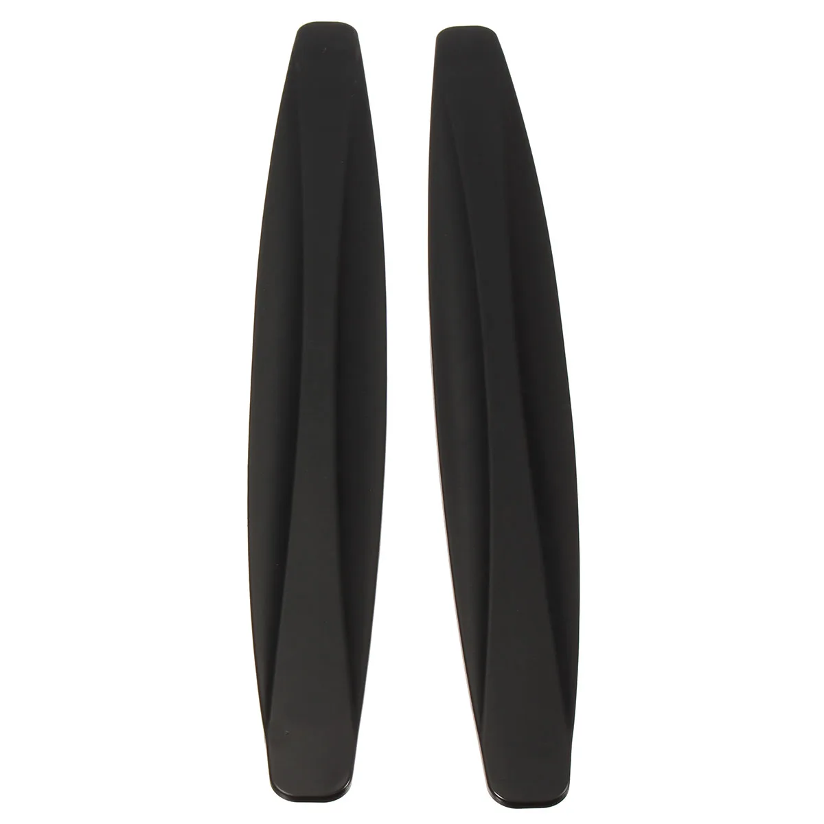  Pair Rubber Car Bumper Protector Guard Corner Strip Sticker Auto Body Protector Moldings Black Whit