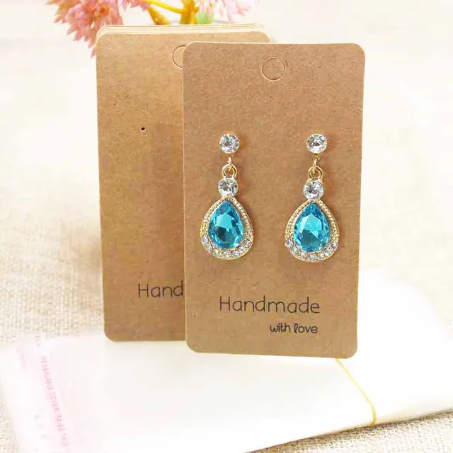 Buy Various design DIY handmade stud earring tag white