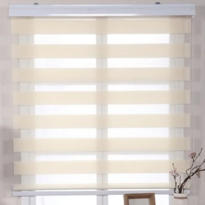 De alta calidad de Color Simple Manual cebra persianas Rollor ciego Semi apagón personalizado cortinas