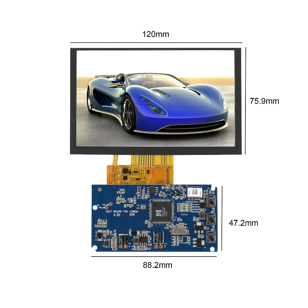 ЖК дисплей 5 &quot800x480 TFT RGB модуль монитора для автомобиля цифровая фоторамка