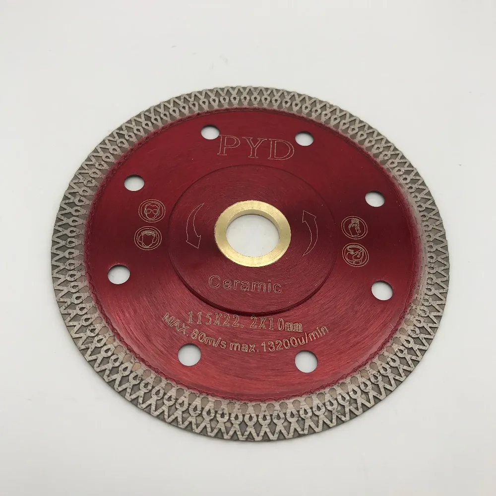 Турбоалмазный режущий диск 4,5 дюйма(115 мм) фарфоровая плитка и керамика ультра тонкий алмазный диск Диаметр 22,23 мм или 5/8-11