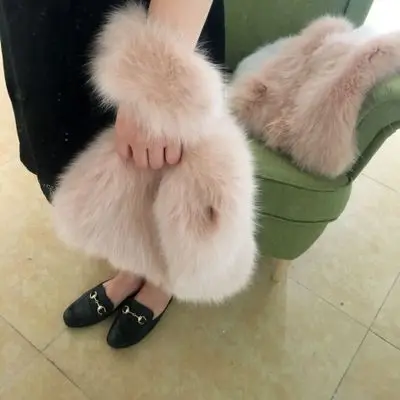 

Lady Winter Real fox fur Real leather Clutch Bag Fashion Black Wine Red Handbag lady Puffy Vest Bag Bolsa Femme Mink Fur Handbag