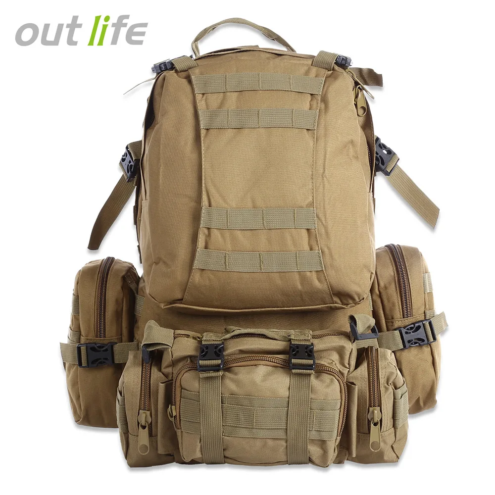 Outlife 50L рюкзак для улицы военный Молл тактический сумка кемпинга пешего туризма