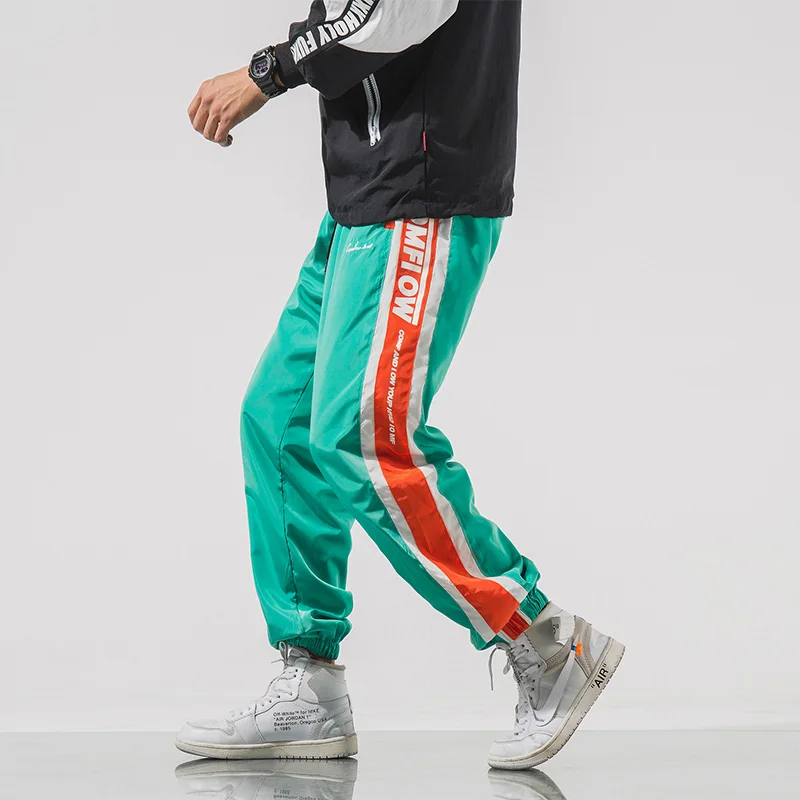 

Loldeal Men's Santo Side Print Pants Cooling Towel Bundle Mens Hipster Hip Hop Drawstring Sweatpants