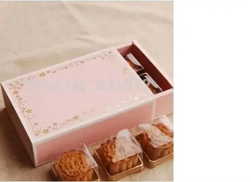 6 cupcake can hold pink cake box mini gold stamping dessert boxes mini cake box