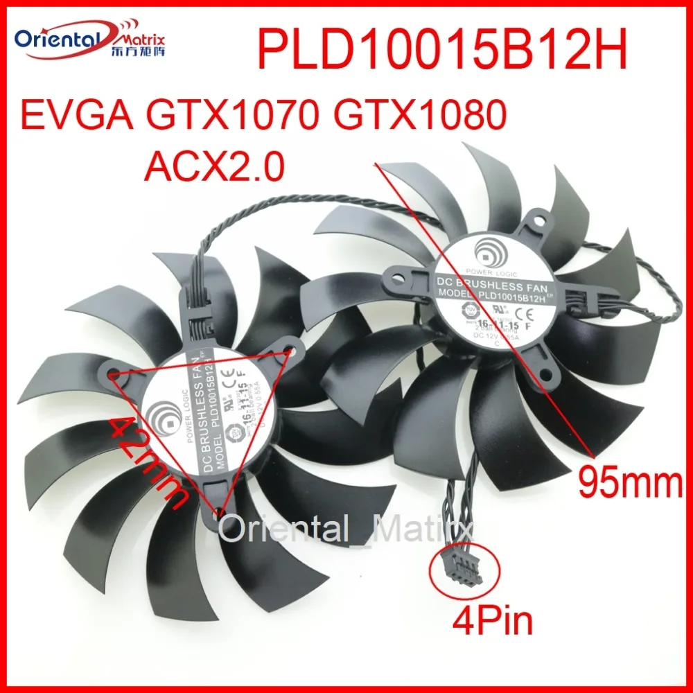 Бесплатная доставка PLD10015B12H 12В 0 55a 95 мм 4Pin для EVGA GTX1070 GTX1080 ACX2.0 Вентилятор