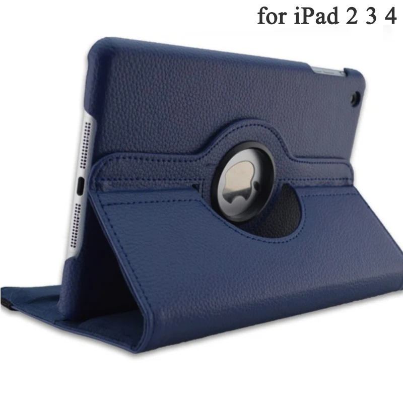 Cover Case For Huawei MediaPad T3 10 AGS-W09 AGS-L09 AGS-L03 9.6" 360 rotating PU leather Tablet case for Huawei T3 10 9.6 Glass - Color: dark blue