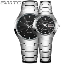 GIMTO 2016 Lover’s Watches Top Brand Luxury Quartz Men Women Watch Fashion Brand Tungsten Steel Waterproof Watch Montre