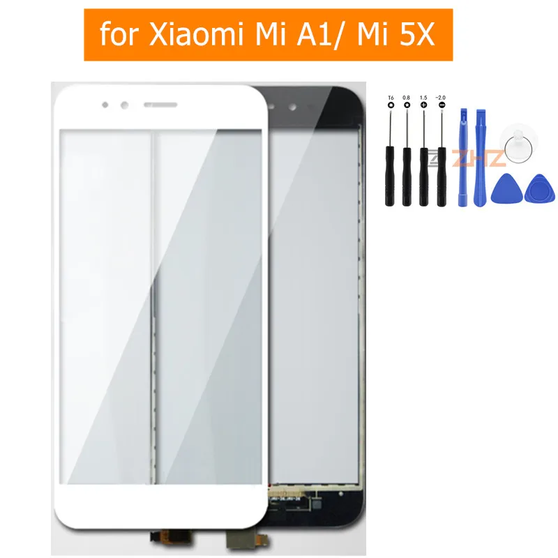 Для Xiaomi Mi A1 сенсорный экран для 5X передняя стеклянная панель Крышка внешнее