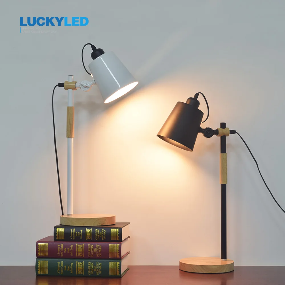 LUCKYLED Американский Настольный светильник Гибкая Настольная лампа с поворотным