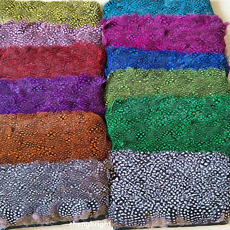 

Sell 1 yards Scarce natural guinea fowl feathers ribbon 2-3inch/6-8cm wide Clothing accessories stage performance diy Carnival