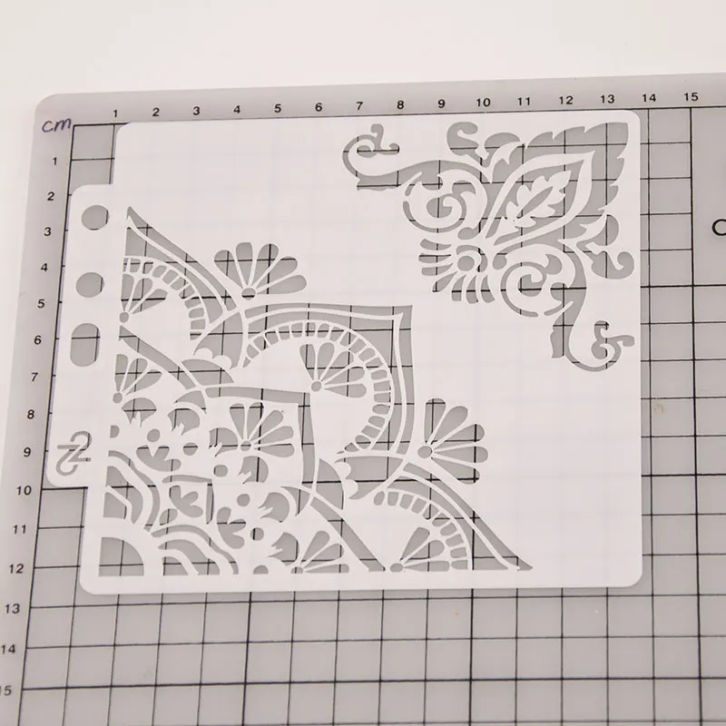 Новые цветочные шаблонные трафареты для настенной живописи Скрапбукинг штемпель для тиснения украшение для альбома тисненая картонная открытка цветочный шаблон
